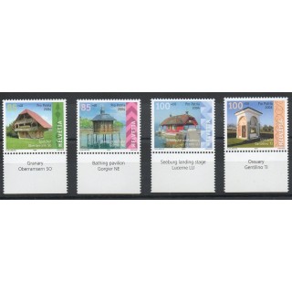 Timbres - Thème monuments - Suisse - 2004- No 1804/1807