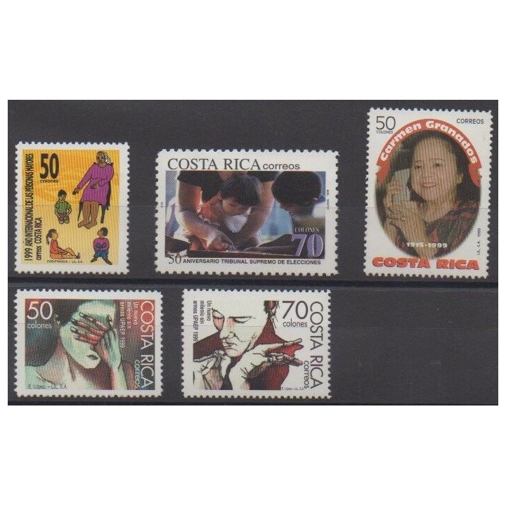 Buy this set of stamps of Costa Rica of the year 1999 (Nb 651/655).
