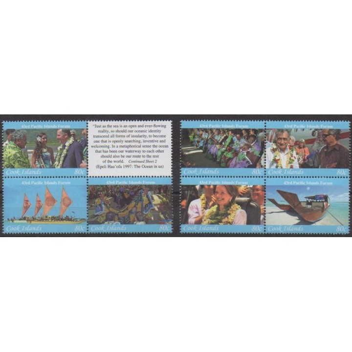 Acheter cette série de timbres des îles  Cook  de l'année 2012 (No 1447/1453).