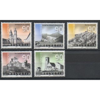 Timbres - Thème églises - Suisse - 2003- No 1769/1773