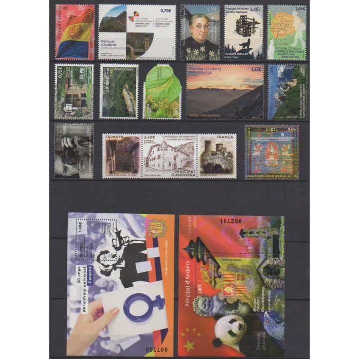 Buy the stamps of Spanish Andorra of the year 2020 (Nb 480/494).