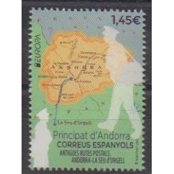 Spanish Andorra - 2020 - Nb 484 - Postal Service - Europa