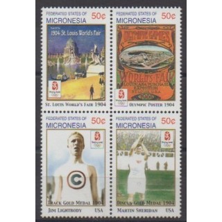 Acheter cette série de timbres de Micronésie de l'année 2008 (No 1578/1581).