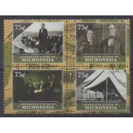 Micronésie - 2010 - No 1811C/1811F - Célébrités - Histoire