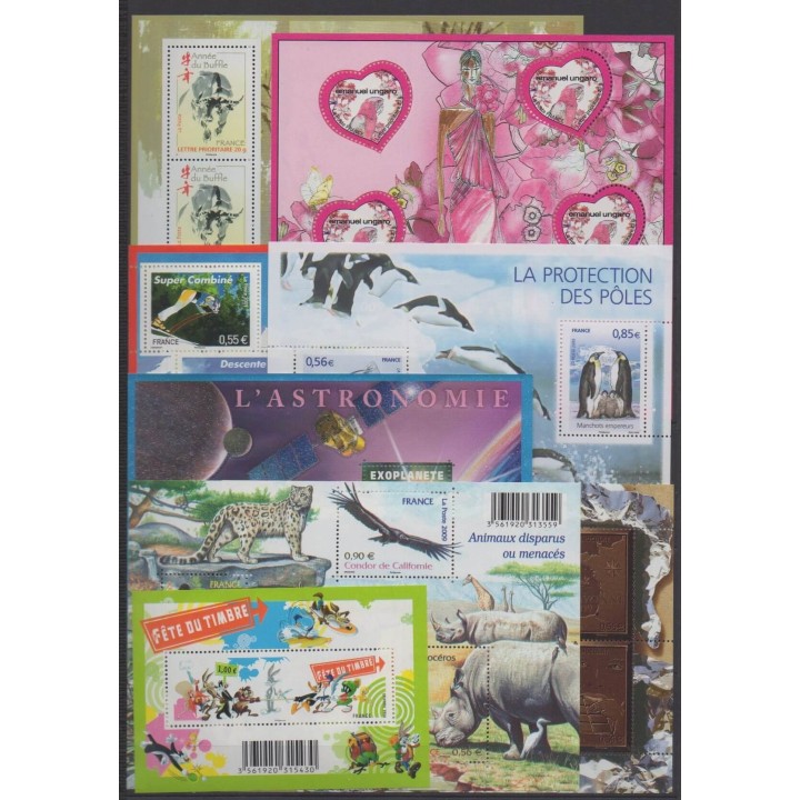 Buy the stamps and the 2 souvenir sheets of France of the year 2009 (Nb 4324/4430 - F 4325 - BF127/BF128).