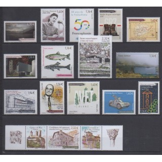 Acheter les timbres d'Andorre français  de l'année 2020 (No 840/854).