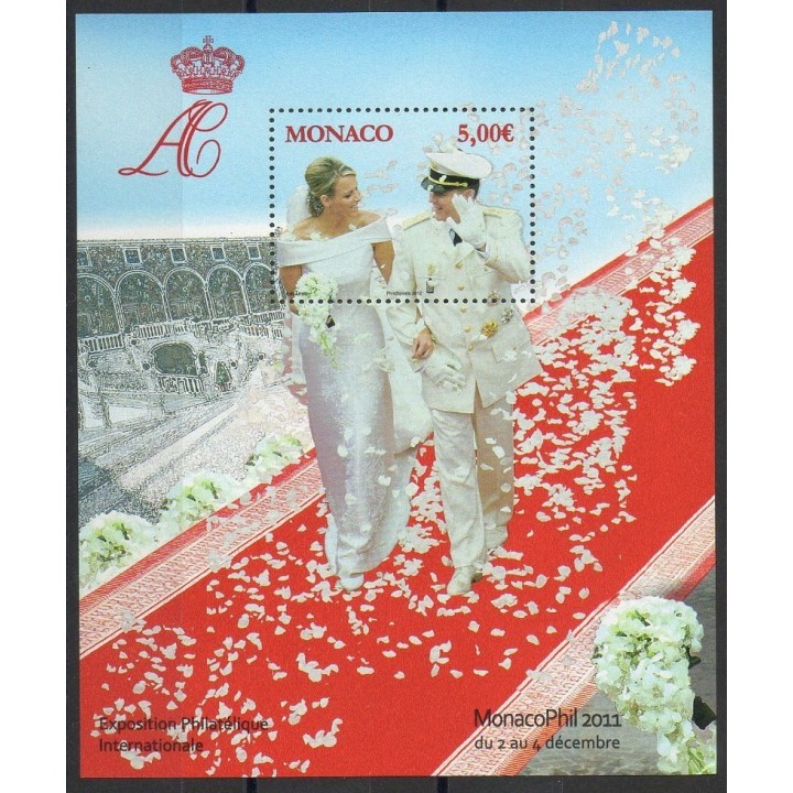 Timbres - Thème royauté - Monaco - Blocs et feuillets  - 2011- No BF 101