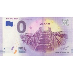 Euro banknote memory - 65 - Pic du Midi - Le Ponton dans Le Ciel - 2018-3 - Nb 1951