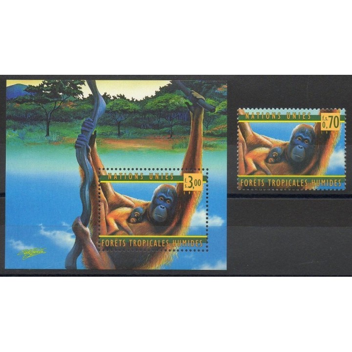 Stamps - Theme various animals - United Nations (UN - Geneva) - 1998- Nb 365 - BF 10