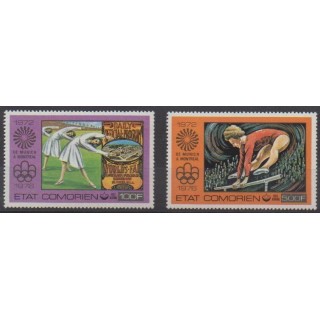 Acheter ces timbres des Comores de l'année 1976 (No PA108/PA109).