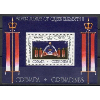 Timbres - Thème royauté - Grenadines - 1977- No BF 28