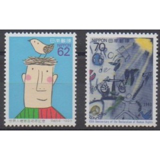 Buy this set of stamps of Japan of the year 1993 (Nb 2077/2078).