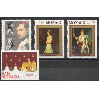 Timbres - Thème Napoléon - Monaco - Poste - 2004- No 2442/2445