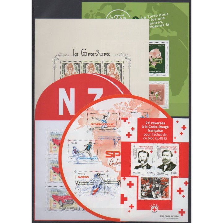 Acheter les timbres et les 19 blocs-feuillets de France  de l'année 2020 (No 5372/5458 - BF148/BF151 - C1527).