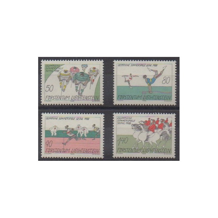 Acheter cette série de timbres du Liechtenstein  de l'année 1988 (No 888/891).