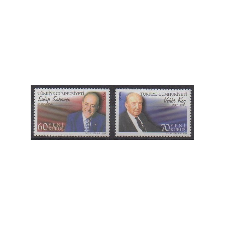 Buy this set of stamps of Turkey of the year 2005 (Nb 3187/3188).