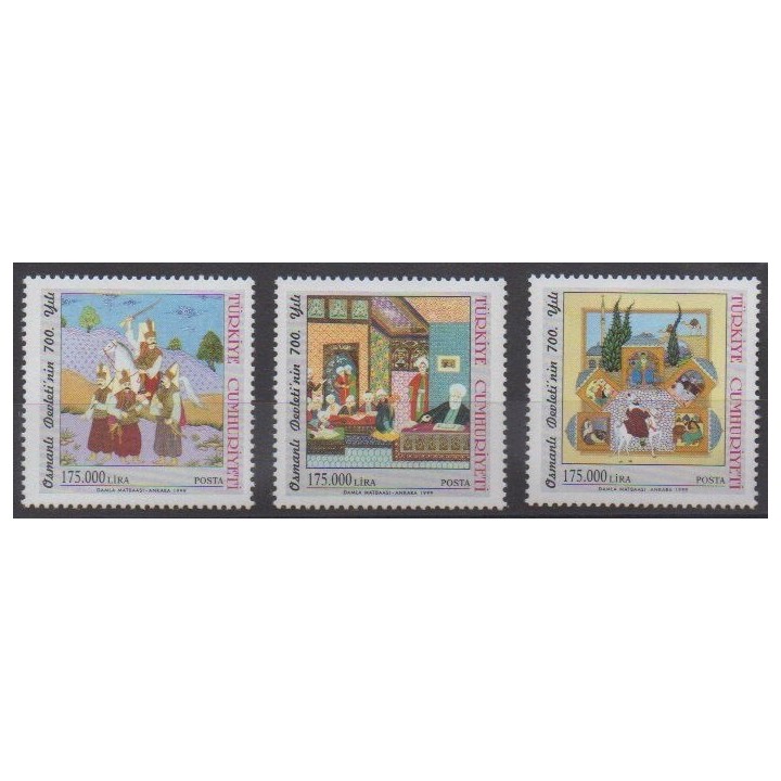 Buy this set of stamps of Turkey of the year 1999 (Nb 2907/2909).