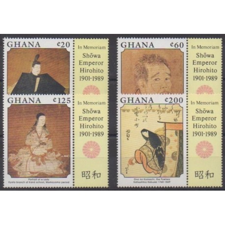 Ghana - 1989 - No 1011/1014 - Histoire - Peinture