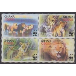 Ghana - 2004 - Nb 3001/3004 - Mamals - Endangered species - WWF