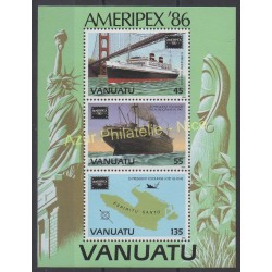 Stamps - Theme boats - Vanuatu - 1986 - Nb BF 9