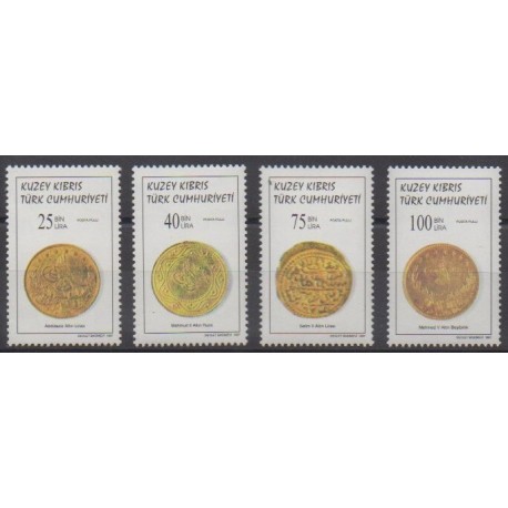 Turquie - Chypre du nord - 1997 - No 423/426 - Monnaies, billets ou médailles