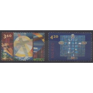 Acheter cette série de timbres de Norvège de l'année 2000 (No 1314/1315).
