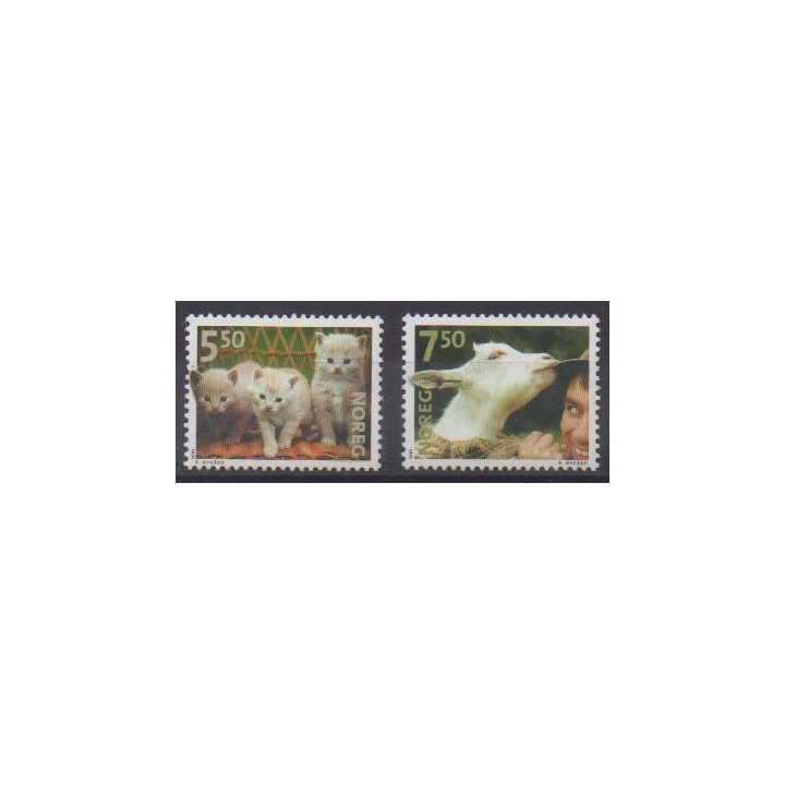 Acheter cette série de timbres de Norvège de l'année 2001 (No 1356/1357).