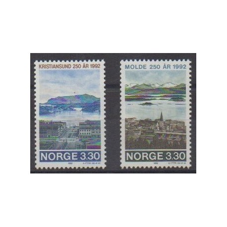 Norvège - 1992 - No 1055/1056 - Sites