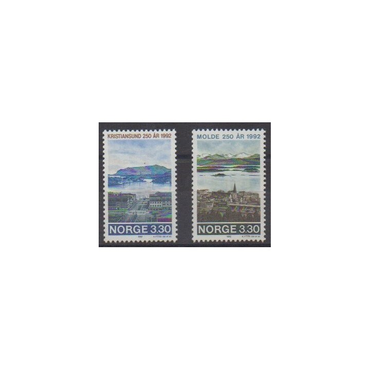 Buy this set of stamps of Norway of the year 1992 (Nb 1055/1056).