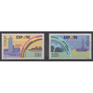 Acheter cette série de timbres de Norvège de l'année 1992 (No 1051/1052).