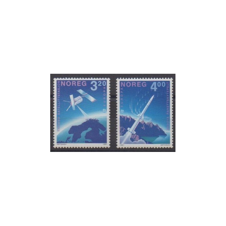 Acheter cette série de timbres de Norvège de l'année 1991 (No 1019/1020).