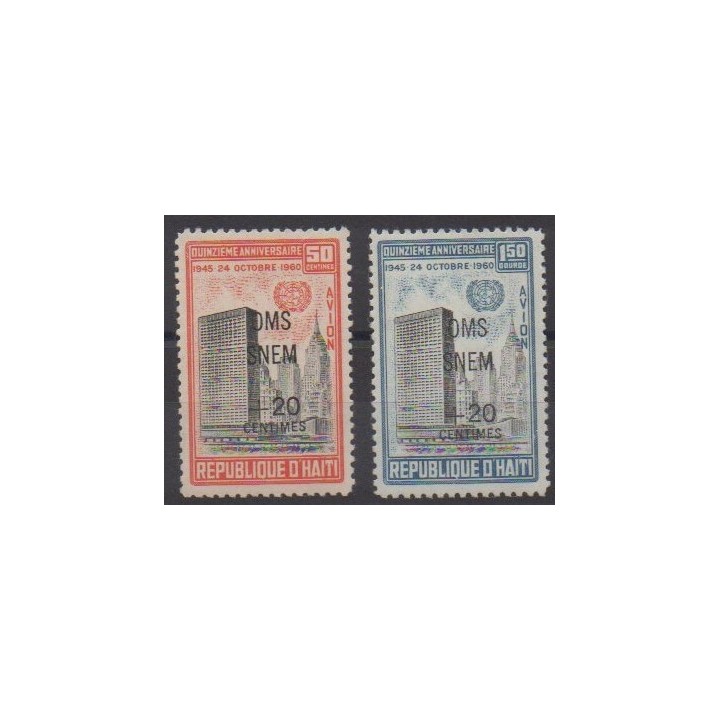 Acheter ces timbres d'Haïti de l'année 1961 (No PA229/PA230).
