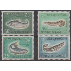 Laos - 1967 - No 156/159 - Vie marine