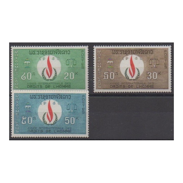 Acheter cette série de timbres du Laos de l'année 1968 (No 171/173).