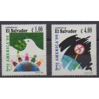 Acheter cette série de timbres du Salvador de l'année 1999 (No 1427/1428).