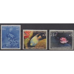 Antilles néerlandaises - 1960 - No 301/303 - Vie marine - Neufs avec charnière
