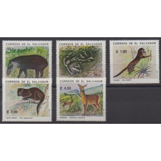Acheter cette série de timbres du Salvador de l'année 1993 (No 1163/1167).
