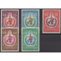 Laos - 1968 - No 177/181 - Santé ou Croix-Rouge