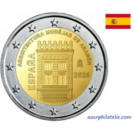 2 euro commémorative - Espagne - 2020 - Architecture mudéjar d'Aragon - UNC