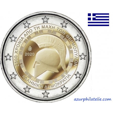 2 euro commémorative - Grèce - 2020 - 2 500 ans de la bataille des Thermopyles - UNC