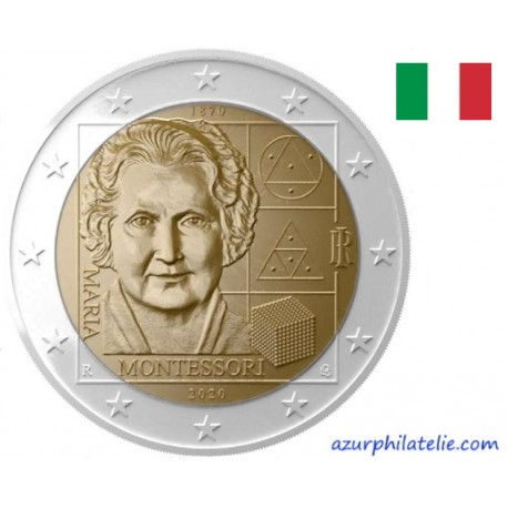 2 euro commémorative - Italie - 2020 - 150 ans de la naissance de Maria Montessori - UNC