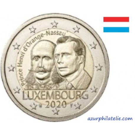 2 euro commémorative - Luxembourg - 2020 - 200 ans de la naissance du Prince Henry - UNC