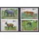 Laos - 2011 - Nb 1813/1816 - Mamals - Endangered species - WWF