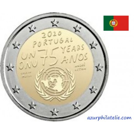 2 euro commémorative - Portugal - 2020 - 75 ans des Nations Unies - UNC