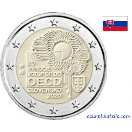 2 euro commémorative - Slovakia - 2020 - 20th anniversary of Slovakias accession to OECD - UNC