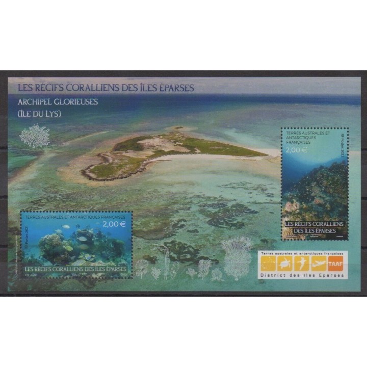Buy this stamp of FSAL of the year 2021 (Récifs coralliens).