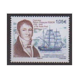 Acheter ce timbre des Terres Australes et Antarctiques Françaises de l'année 2021 (Capitaine Pierre-François Peron).