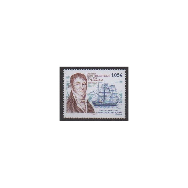 Buy this stamp of FSAL of the year 2021 (Capitaine Pierre-François Peron).