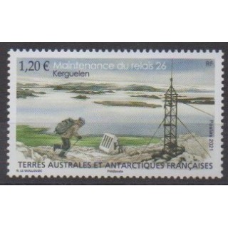 Buy this stamp of FSAL of the year 2021 (Kerguelen - Maintenance du relais 26).