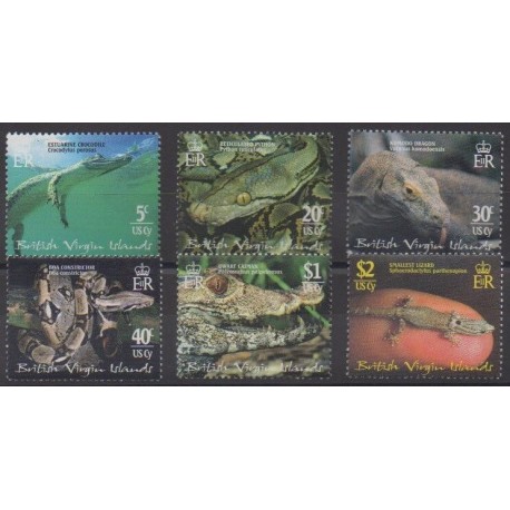 Virgin (Islands) - 2002 - Nb 955/960 - Reptils